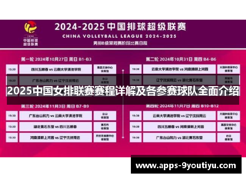 2025中国女排联赛赛程详解及各参赛球队全面介绍